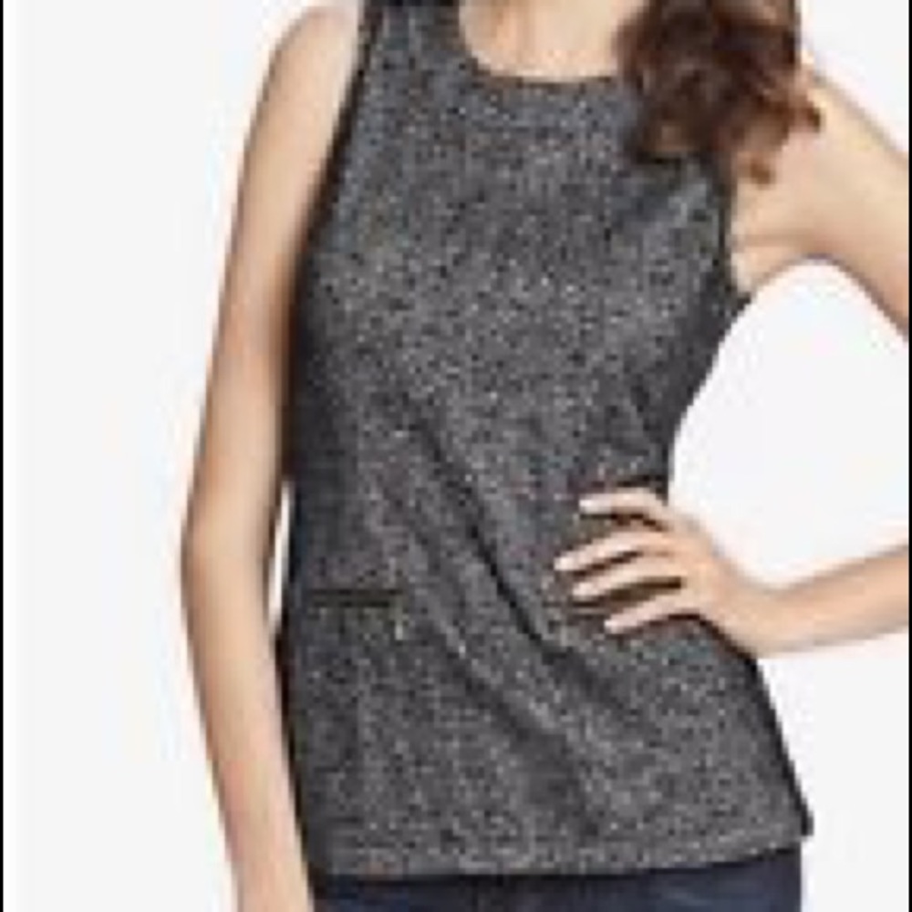 Cabi sleeveless tweed top